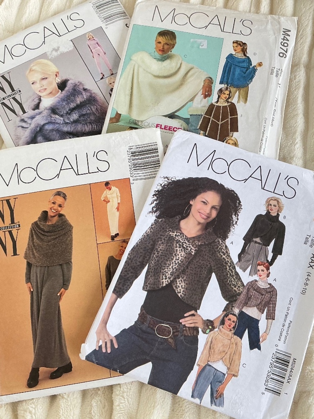 McCall’s Sewing Patterns. 4 New & Uncut, Poncho, Jacket